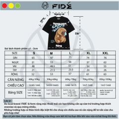 Áo thun FIDE CAPYBARA unisex form rộng cổ tròn CAPYBARA - AT57 Cotton