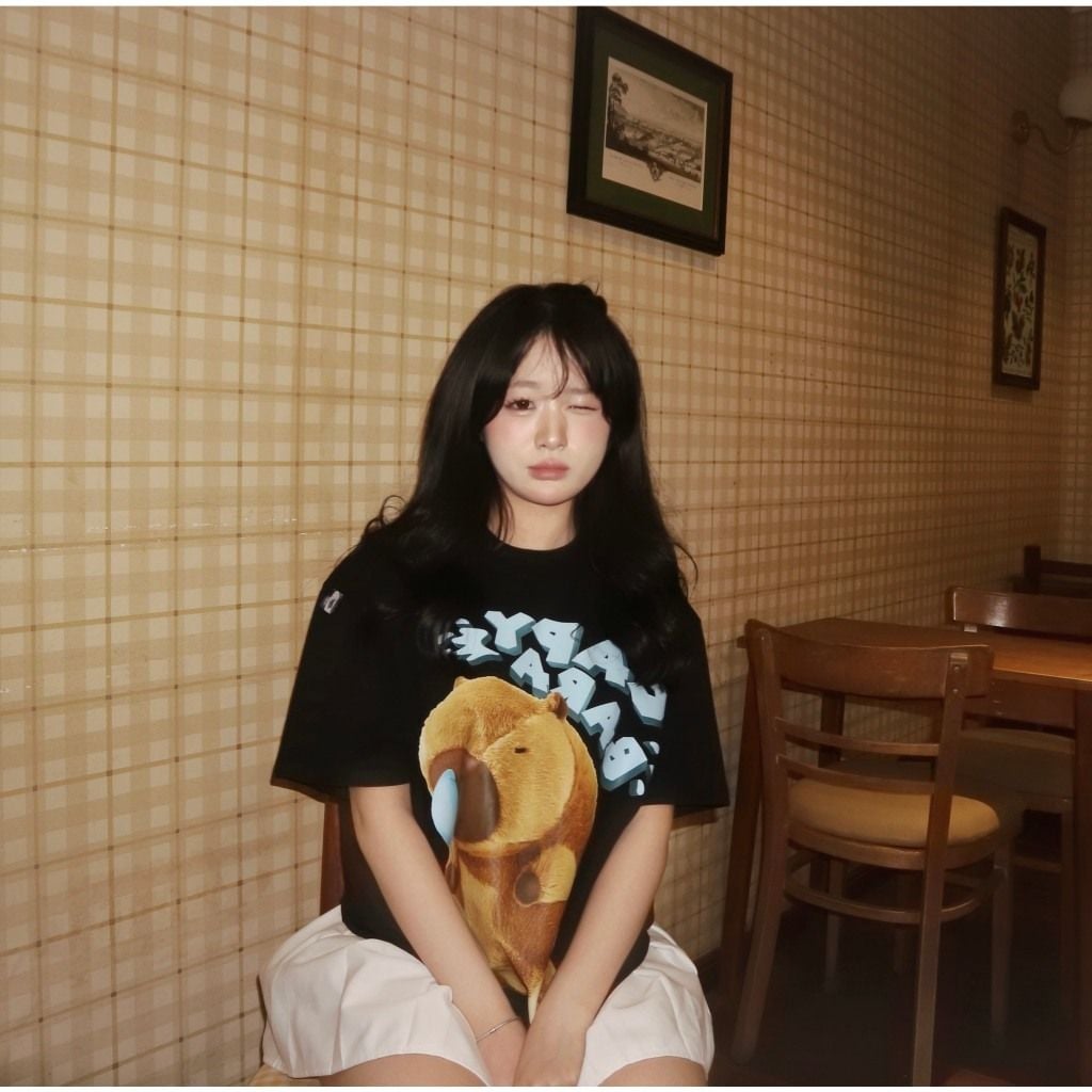 Áo thun FIDE CAPYBARA unisex form rộng cổ tròn CAPYBARA - AT57 Cotton