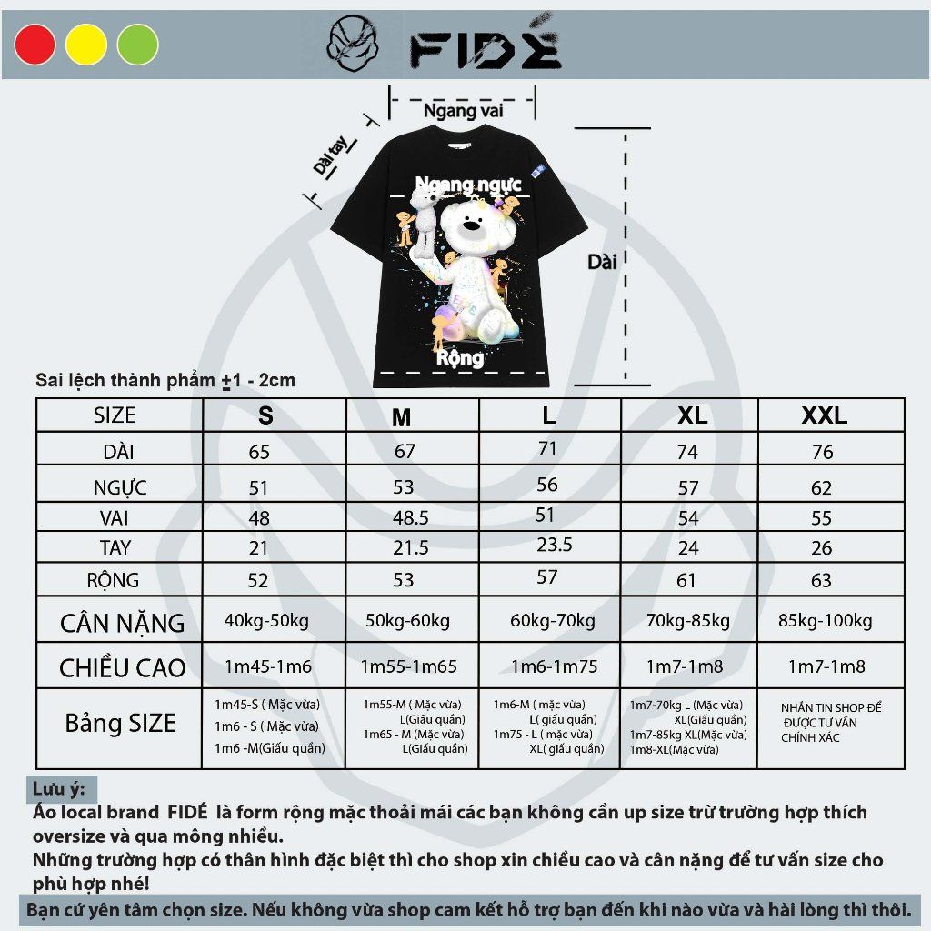 Áo thun FIDE TEEDY GẤU BÔNG phông unisex form rộng local brand nam nữ cổ tròn oversize - AT64 (TẶNG KÈM GẤU)