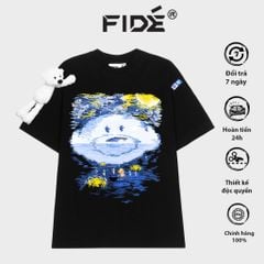 Áo thun FIDE TEDDY phông unisex form rộng local brand nam nữ cổ tròn oversize Đínhgấu AT66(TẶNG GẤU)