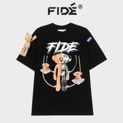 Áo thun FIDE TEDDY phông unisex form rộng local brand nam nữ cổ tròn oversize Đínhgấu AT65(TẶNG KÈM GẤU)