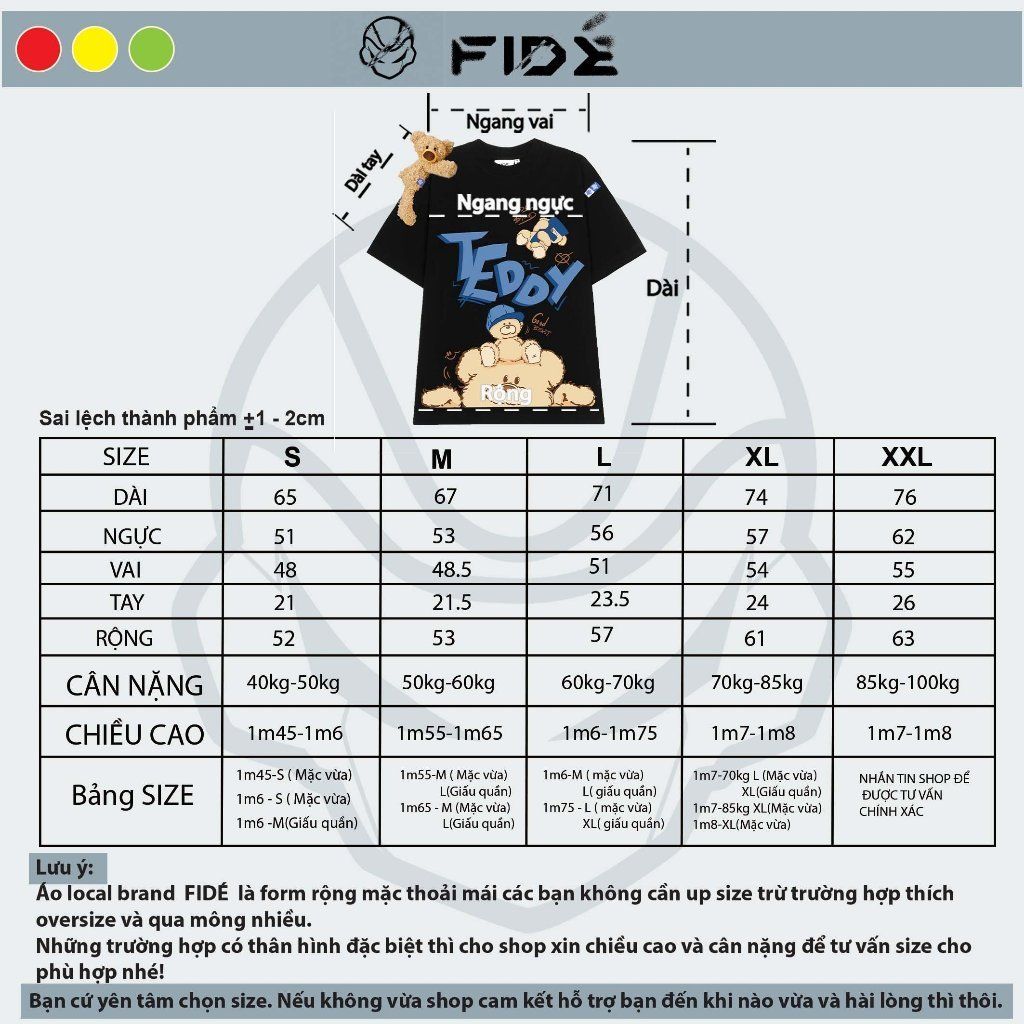 Áo thun FIDE TEDDY phông unisex form rộng local brand nam nữ cổ tròn oversize Đínhgấu AT43(TẶNG GẤU)
