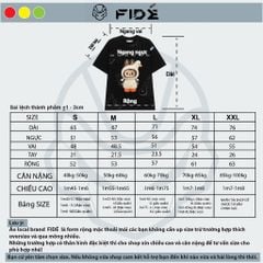 Áo thun FIDE LABUBU phông unisex form rộng local brand nam nữ cổ tròn oversize - AT74