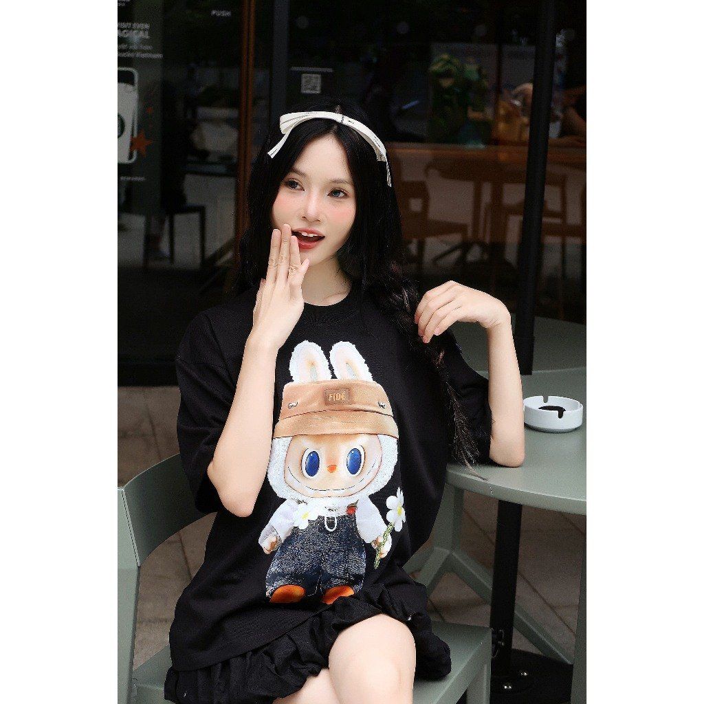 Áo thun FIDE LABUBU phông unisex form rộng local brand nam nữ cổ tròn oversize - AT75
