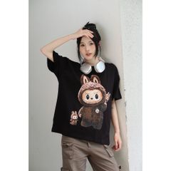 Áo thun FIDE LABUBU phông unisex form rộng local brand nam nữ cổ tròn oversize - AT76