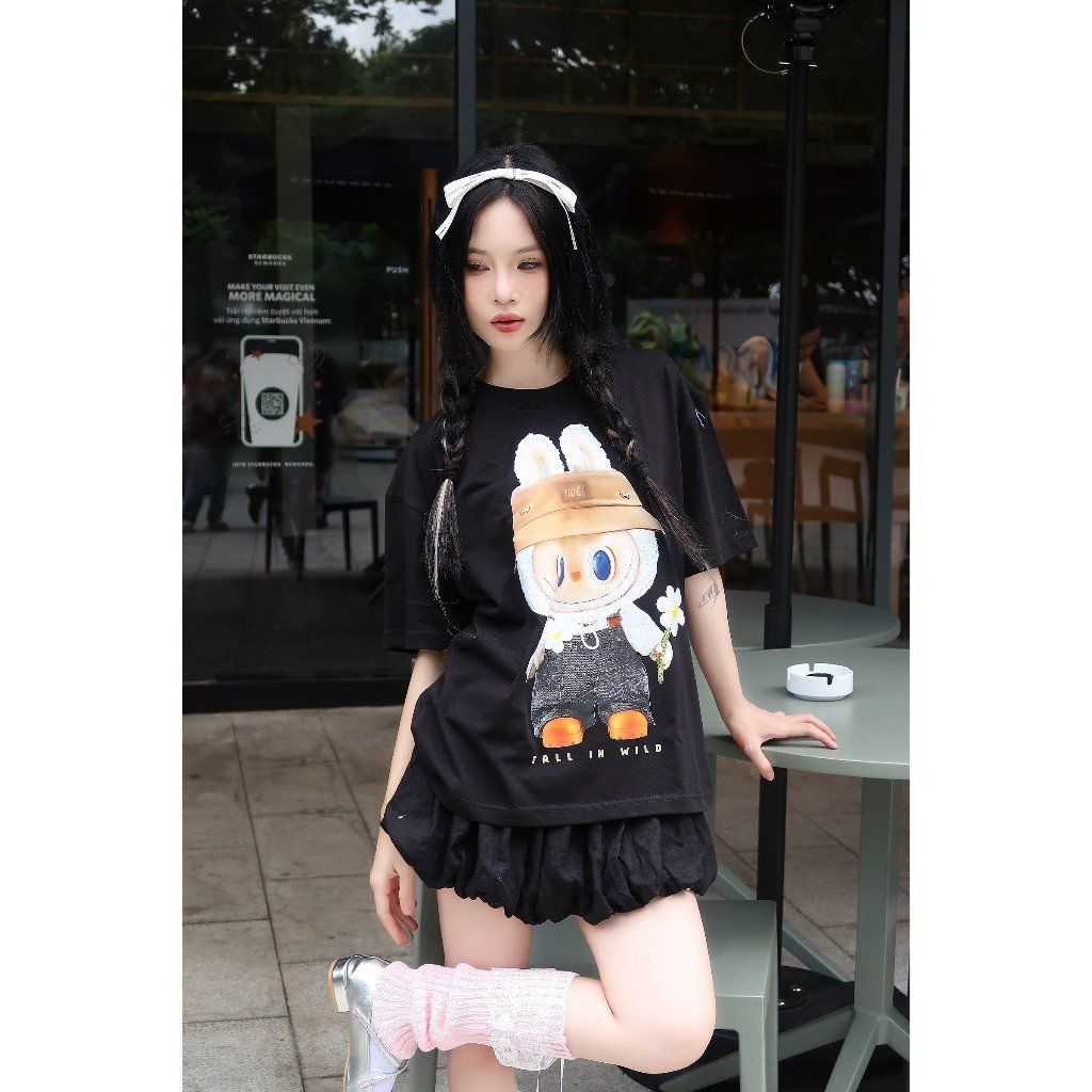 Áo thun FIDE LABUBU phông unisex form rộng local brand nam nữ cổ tròn oversize - AT75