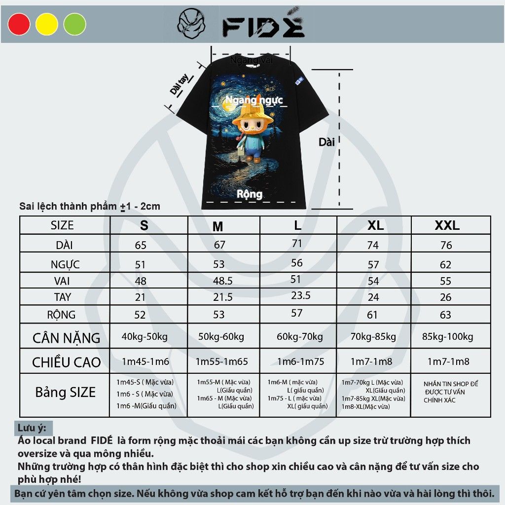 Áo thun FIDE LABUBU phông unisex form rộng local brand nam nữ cổ tròn oversize - AT77