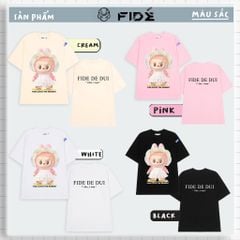 Áo thun FIDE LABUBU MOMOKO phông unisex form rộng local brand nam nữ cổ tròn oversize - AT80