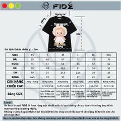 Áo thun FIDE LABUBU MOMOKO phông unisex form rộng local brand nam nữ cổ tròn oversize - AT80