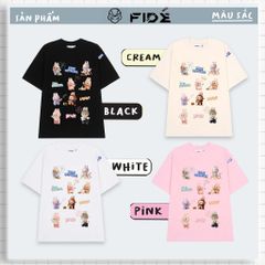 Áo thun FIDE LABUBU phông unisex form rộng local brand nam nữ cổ tròn oversize - AT81