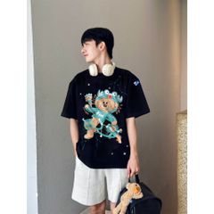 Áo thun FIDE TEDDY phông unisex form rộng local brand nam nữ cổ tròn oversize Đínhgấu AT82(TẶNG GẤU)