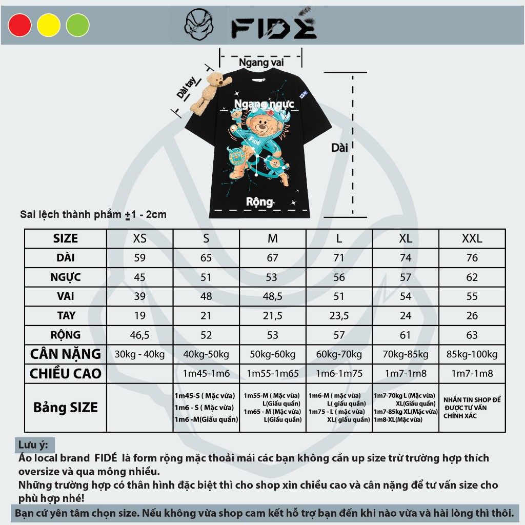 Áo thun FIDE TEDDY phông unisex form rộng local brand nam nữ cổ tròn oversize Đínhgấu AT82(TẶNG GẤU)