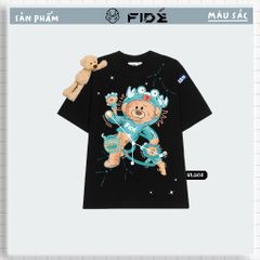 Áo thun FIDE TEDDY phông unisex form rộng local brand nam nữ cổ tròn oversize Đínhgấu AT82(TẶNG GẤU)