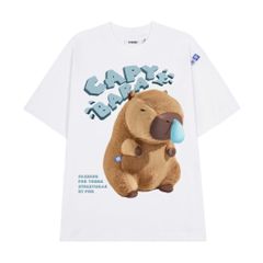 Áo thun FIDE CAPYBARA unisex form rộng cổ tròn CAPYBARA - AT57 Cotton
