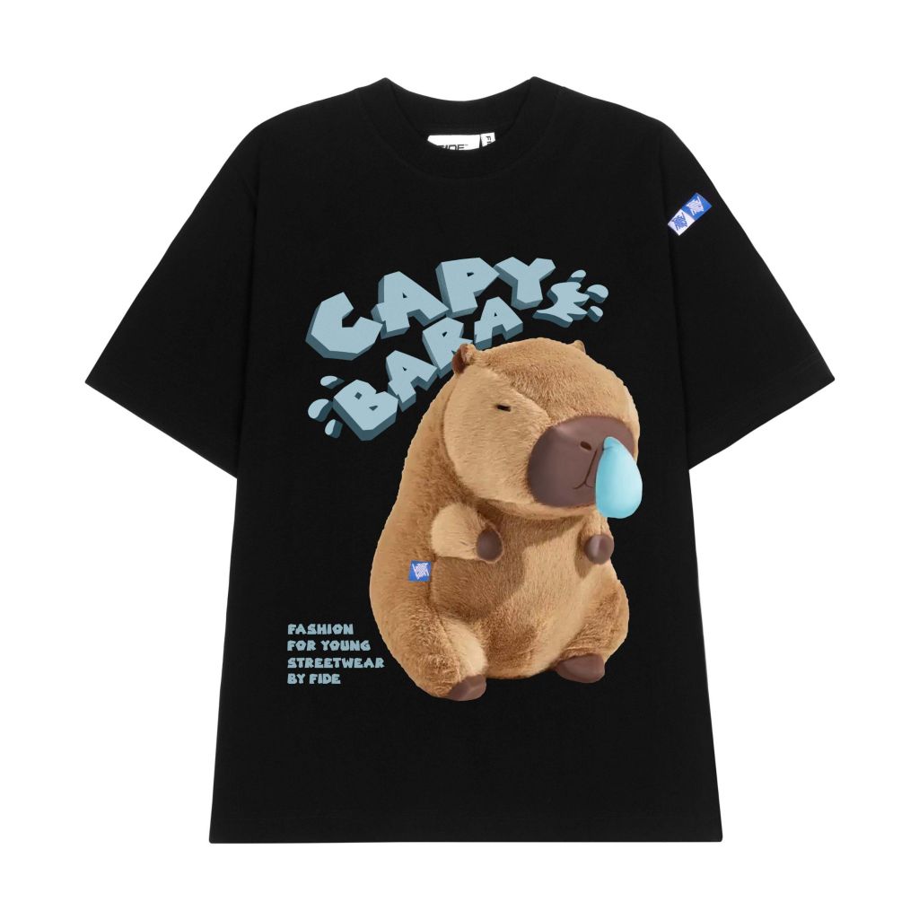 Áo thun FIDE CAPYBARA unisex form rộng cổ tròn CAPYBARA - AT57 Cotton