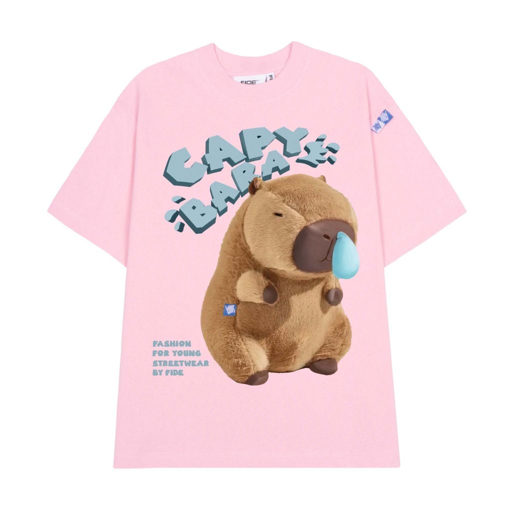 Áo thun FIDE CAPYBARA unisex form rộng cổ tròn CAPYBARA - AT57 Cotton