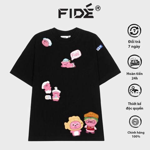 Áo thun FIDE LOOPY Hải Ly unisex form rộng cổ tròn LOOPY - AT19
