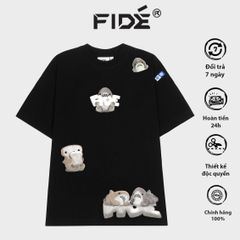 Áo thun FIDE shark unisex form rộng cổ tròn SHARK CUTE - AT09