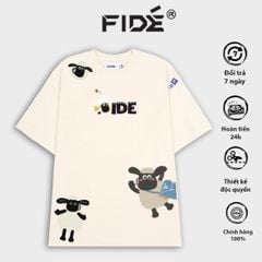Áo thun FIDE Cừu shaun phông unisex nam nữ form rộng cổ tròn ulzzang SHAUN 03