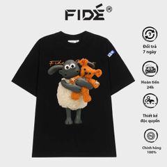 Áo thun FIDE Cừu Shaun phông trơn nam nữ cổ tròn unisex SHAUN 05