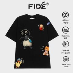 Áo thun CON CỪU FIDE phông trơn nam nữ cổ tròn FIDE SHAUN 15