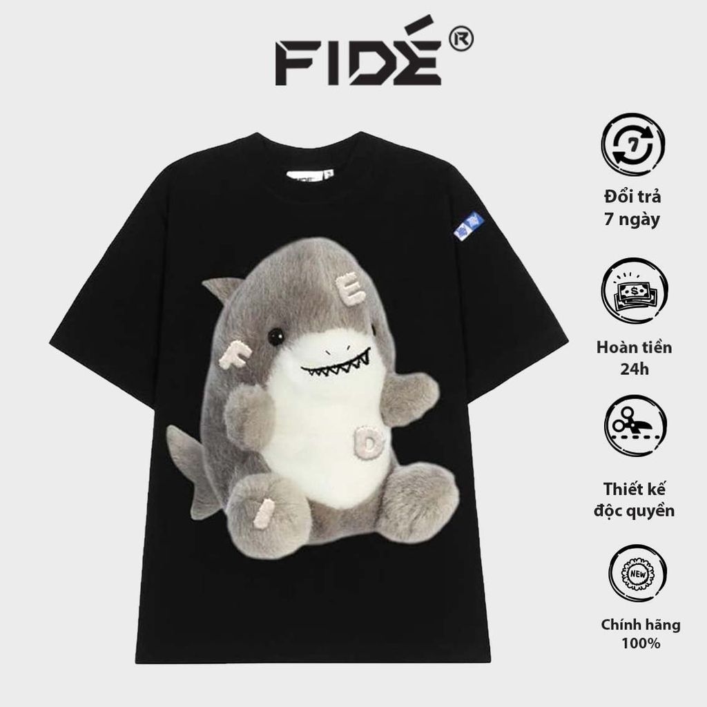 Áo thun FIDE cá mập Baby Shark phông unisex nam nữ form rộng cổ tròn ulzzang SHARK 02