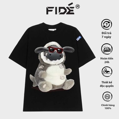 Áo thun FIDE shark unisex form rộng cổ tròn SHARK CUTE - AT11