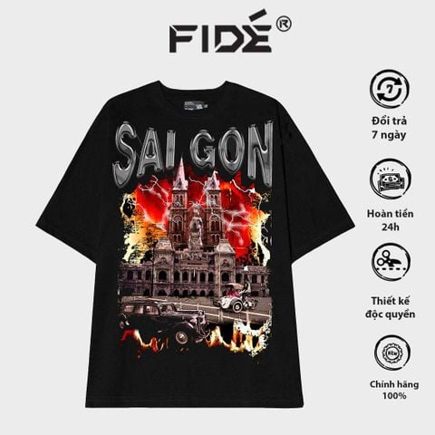 Áo thun địa danh SÀI GÒN FIDE phông unisex nam nữ form rộng ulzzang SÀI GÒN SS2