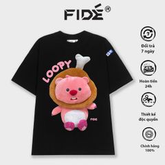 Áo thun FIDE LOOPY Hải Ly unisex form rộng cổ tròn LOOPY - AT23