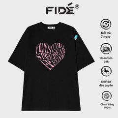 Áo thun unisex FIDE phông trơn nam nữ cổ tròn FIDE TRÁI TIM