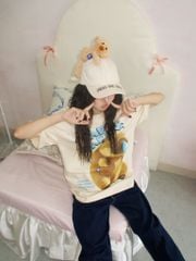 Mũ đính gấu FIDÉ Nón kết thêu FIDÉ unisex chính hãng FIDÉ đính gấu 01 (TẶNG KÈM GẤU)