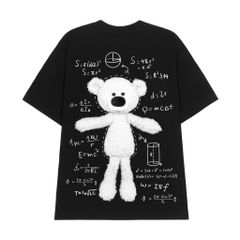 Áo thun FIDE TEEDY phông cotton unisex nam nữ form rộng cổ tròn áo đính gấu - AT72 (TẶNG KÈM GẤU)