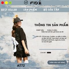 Áo thun FIDE TEEDY phông cotton unisex nam nữ form rộng cổ tròn áo đính gấu - AT72 (TẶNG KÈM GẤU)