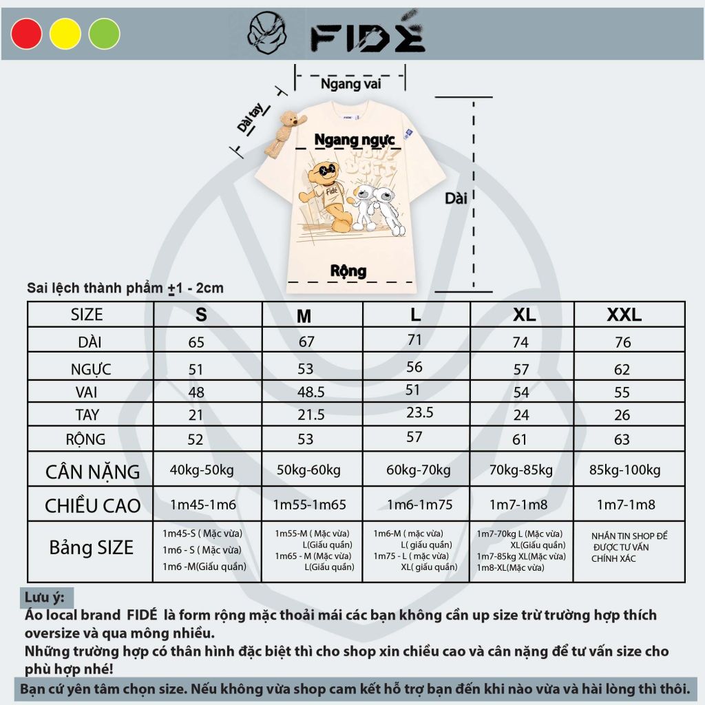 Áo thun FIDE TEDDY phông unisex form rộng local brand nam nữ cổ tròn oversize Đính gấu - AT67 (TẶNG KÈM GẤU)