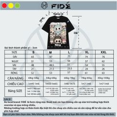 Áo thun FIDE LABUBU phông unisex form rộng local brand nam nữ cổ tròn oversize - AT73