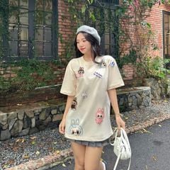 Áo thun FIDE LABUBU phông unisex form rộng local brand nam nữ cổ tròn oversize - AT79