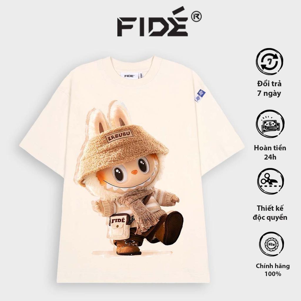 Áo thun FIDE LABUBU phông unisex form rộng local brand nam nữ cổ tròn oversize-AT83