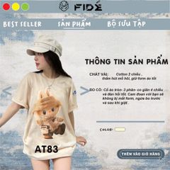 Áo thun FIDE LABUBU phông unisex form rộng local brand nam nữ cổ tròn oversize-AT83