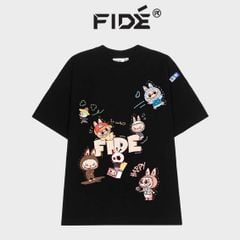 Áo thun FIDE LABUBU phông unisex form rộng local brand nam nữ cổ tròn oversize - AT87