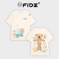 Áo thun FIDE TEDDY phông unisex form rộng local brand nam nữ cổ tròn oversize Đínhgấu AT88(TẶNG GẤU)
