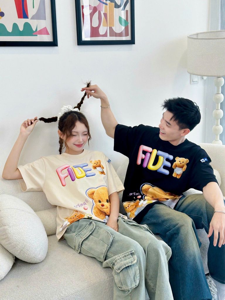 Áo thun FIDE TEDDY phông unisex form rộng local brand nam nữ cổ tròn oversize AT92