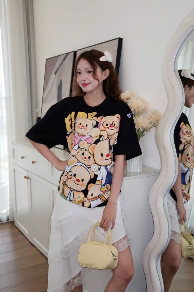 Áo thun FIDE TEDDY phông unisex form rộng local brand nam nữ cổ tròn oversize AT94