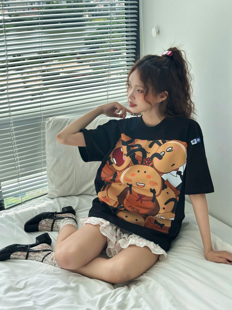 Áo thun FIDE con gián thiếu ngủ phông unisex form rộng local brand nam nữ cổ tròn oversize AT93