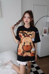 Áo thun FIDE con gián thiếu ngủ phông unisex form rộng local brand nam nữ cổ tròn oversize AT93