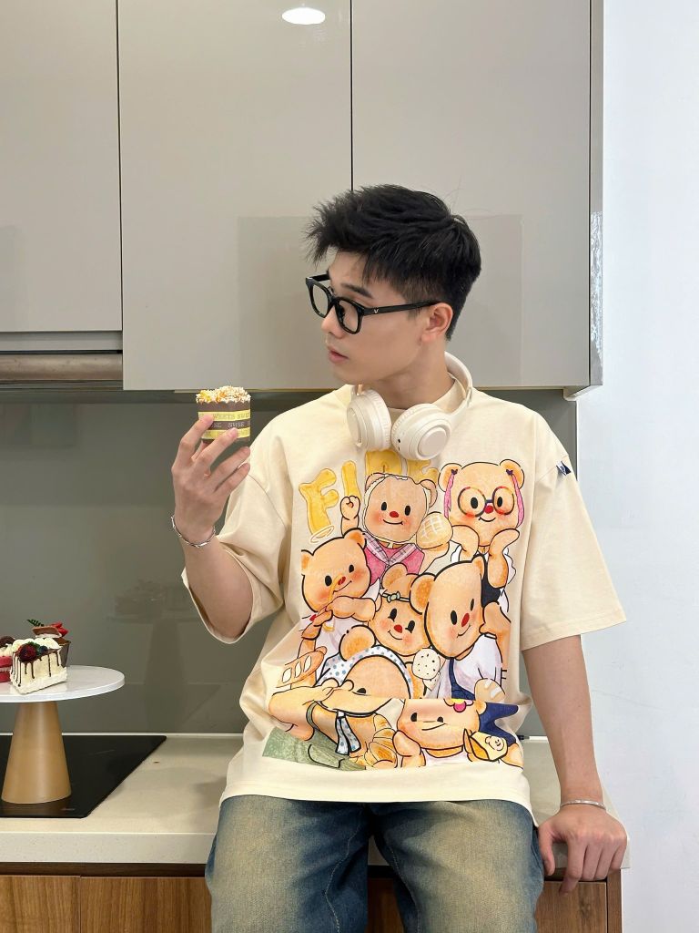 Áo thun FIDE TEDDY phông unisex form rộng local brand nam nữ cổ tròn oversize AT94