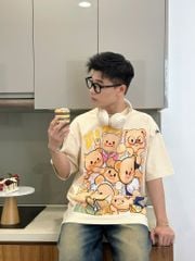 Áo thun FIDE TEDDY phông unisex form rộng local brand nam nữ cổ tròn oversize AT94
