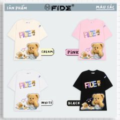 Áo thun FIDE TEDDY phông unisex form rộng local brand nam nữ cổ tròn oversize AT92
