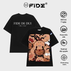 Áo thun FIDE con gián thiếu ngủ phông unisex form rộng local brand nam nữ cổ tròn oversize AT93