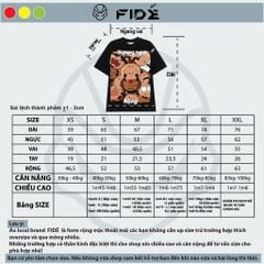 Áo thun FIDE con gián thiếu ngủ phông unisex form rộng local brand nam nữ cổ tròn oversize AT93