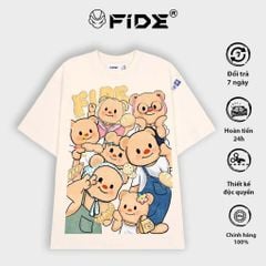 Áo thun FIDE TEDDY phông unisex form rộng local brand nam nữ cổ tròn oversize AT94